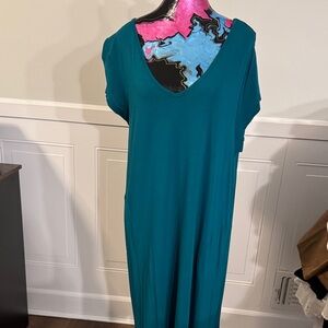 INC International Concepts Deep Teal Midi Dress